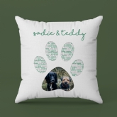 Thumbnail 4 - Personalised Pet Photo Pawprint Cushion