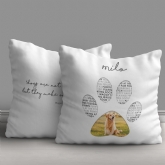 Thumbnail 1 - Personalised Pet Photo Pawprint Cushion