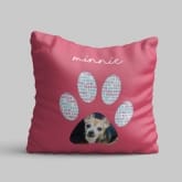 Thumbnail 2 - Personalised Pet Photo Pawprint Cushion