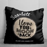 Thumbnail 1 - Personalised Love You to the Moon and Back Cushion