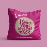 Thumbnail 2 - Personalised Love You to the Moon and Back Cushion