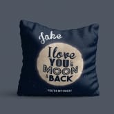 Thumbnail 3 - Personalised Love You to the Moon and Back Cushion