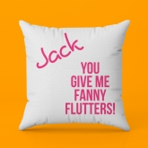 Thumbnail 2 - Personalised You Give Me Flutters! Cushion