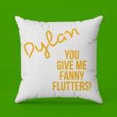 Thumbnail 3 - Personalised You Give Me Flutters! Cushion