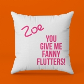 Thumbnail 5 - Personalised You Give Me Flutters! Cushion