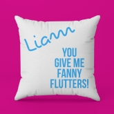 Thumbnail 6 - Personalised You Give Me Flutters! Cushion