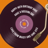 Thumbnail 11 - Personalised 40th Birthday Retro Record Cushion