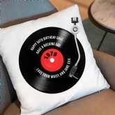 Thumbnail 1 - Personalised 50th Birthday Retro Record Cushion