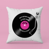 Thumbnail 4 - Personalised 50th Birthday Retro Record Cushion