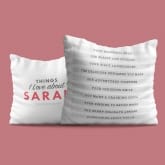 Thumbnail 2 - Personalised Things I Love About…. Cushion