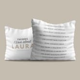 Thumbnail 5 - Personalised Things I Love About…. Cushion