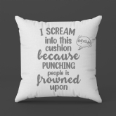 Thumbnail 7 - Punching People is Frowned Upon Funny Cushion