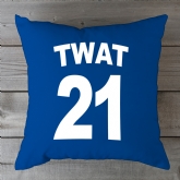 Thumbnail 1 - Personalised Offensive Nickname Back of Football Shirt Cushion