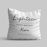 Thumbnail 5 - Classy 18th Birthday Personalised Cushion