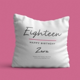 Thumbnail 7 - Classy 18th Birthday Personalised Cushion