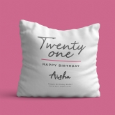 Thumbnail 2 - Classy 21st Birthday Personalised Cushion