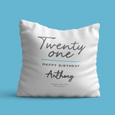 Thumbnail 5 - Classy 21st Birthday Personalised Cushion