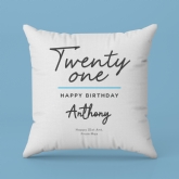 Thumbnail 3 - Classy 21st Birthday Personalised Cushion