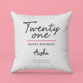 Thumbnail 4 - Classy 21st Birthday Personalised Cushion