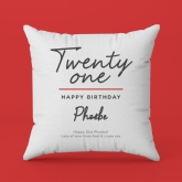 Thumbnail 6 - Classy 21st Birthday Personalised Cushion