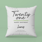Thumbnail 8 - Classy 21st Birthday Personalised Cushion