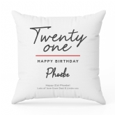 Thumbnail 9 - Classy 21st Birthday Personalised Cushion