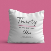 Thumbnail 2 - Classy 30th Birthday Personalised Cushion