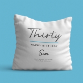 Thumbnail 3 - Classy 30th Birthday Personalised Cushion