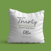 Thumbnail 6 - Classy 30th Birthday Personalised Cushion