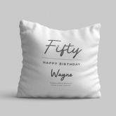 Thumbnail 4 - Classy 50th Birthday Personalised Cushion