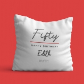 Thumbnail 6 - Classy 50th Birthday Personalised Cushion