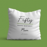 Thumbnail 7 - Classy 50th Birthday Personalised Cushion