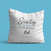 Thumbnail 3 - Classy Personalised 60th Birthday Cushion