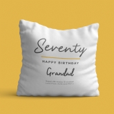 Thumbnail 2 - Personalised Classy 70th Birthday Cushion