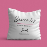 Thumbnail 3 - Personalised Classy 70th Birthday Cushion