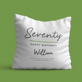 Thumbnail 6 - Personalised Classy 70th Birthday Cushion