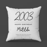 Thumbnail 4 - Classy Birthday Year Personalised Cushion
