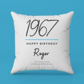 Thumbnail 7 - Classy Birthday Year Personalised Cushion