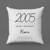 Thumbnail 4 - Classy 18th Birthday Year Personalised Cushion