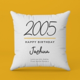 Thumbnail 5 - Classy 18th Birthday Year Personalised Cushion