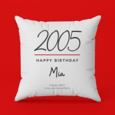 Thumbnail 6 - Classy 18th Birthday Year Personalised Cushion