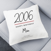 Thumbnail 1 - Classy 18th Birthday Year Personalised Cushion