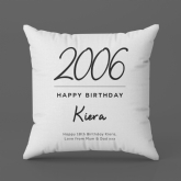Thumbnail 8 - Classy 18th Birthday Year Personalised Cushion