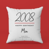 Thumbnail 5 - Classy 18th Birthday Year Personalised Cushion
