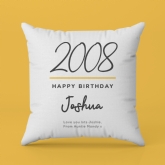 Thumbnail 6 - Classy 18th Birthday Year Personalised Cushion