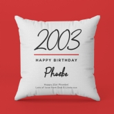Thumbnail 3 - Classy 21st Birthday Year Personalised Cushion