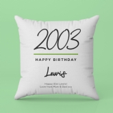 Thumbnail 4 - Classy 21st Birthday Year Personalised Cushion