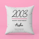 Thumbnail 5 - Classy 21st Birthday Year Personalised Cushion