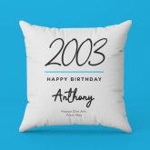 Thumbnail 7 - Classy 21st Birthday Year Personalised Cushion