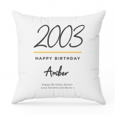 Thumbnail 9 - Classy 21st Birthday Year Personalised Cushion